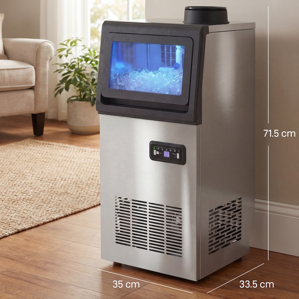 image 1 of HOMCOM 45kg/24H Commercial Ice Maker Machine with Auto Self-Cleaning
