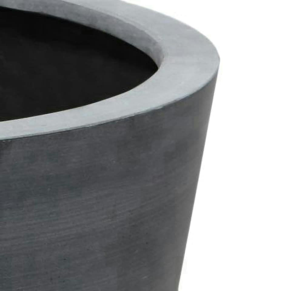 image 1 of Primrose Grey Polystone Round Planter - Medium H35cm x Dia 40cm - 52 Litres