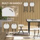 image 8 of Outsunny Folding Stool Set of 4, Decorative Garden Stool Set White