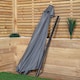 image 4 of Samuel Alexander 2.7m Havana Garden Patio Parasol with Crank Handle in Grey | Grey | Grey
