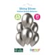 image 3 of Shiny Silver Bio Latex Balloons 33cm / 13 in - Pack of 6