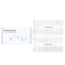 Nail Sticker (white) - # Silver Wedding Ring Nail - 32pcs White