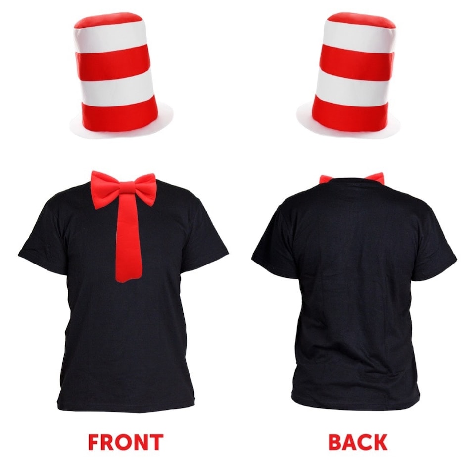 image 1 of Crazy Cat Costume Set with Cat Nose & Thick Fluffy Tail | Black | S