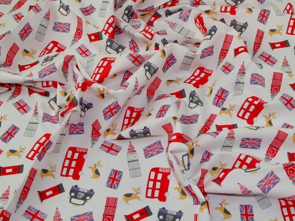 White 100% Cotton Poplin Fabric for Dressmaking, Quilting, 112cm / 44" Wide - per metre