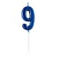 image 1 of Blue 9 Number Candle  Birthday Anniversary Party Cake Decorations Topper | Blue