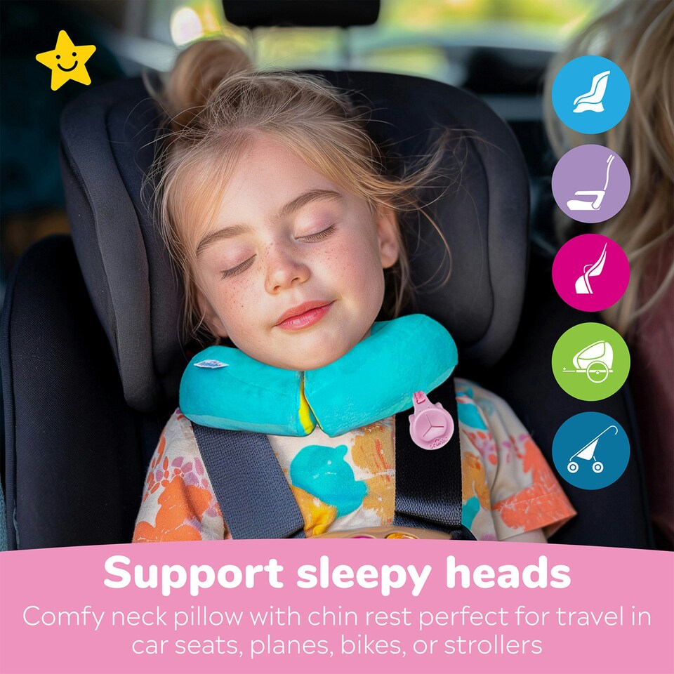 image 1 of Trunki Yondi Travel Neck Pillow - Una Unicorn