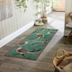 image 4 of My Mat Nylon Indoor Pattern Pheasant Green Door Mat Runner 50x150