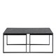 image 2 of Infinity Square/Coffee Table Setin Matt Black Set of 3