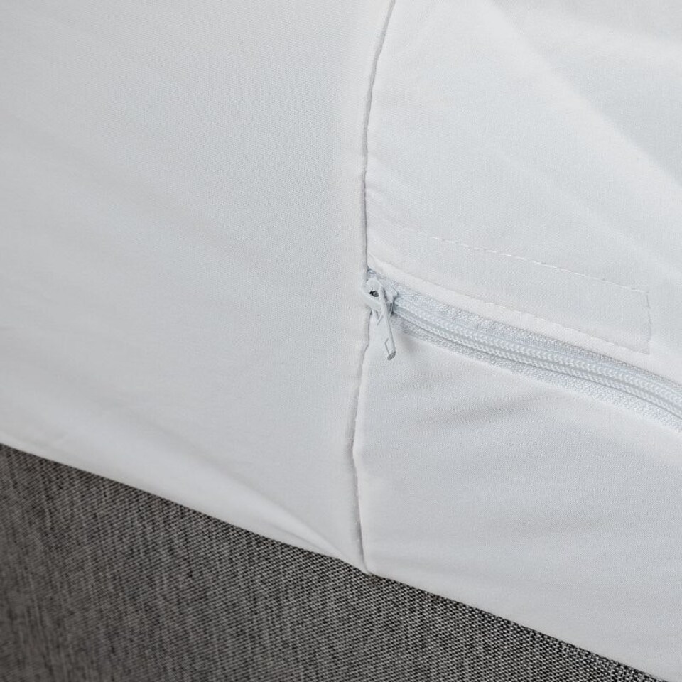 image 1 of Anti Bed Bug Mattress Protector Waterproof Fully Encased Zipped Mattress Cover Dust Mite Proof White | King
