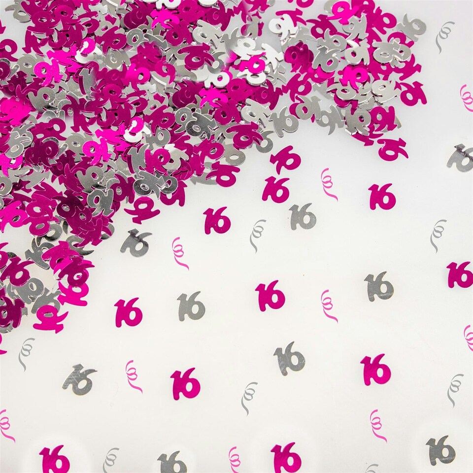 image 1 of 2x 14g 16th Pink Happy Birthday Confetti