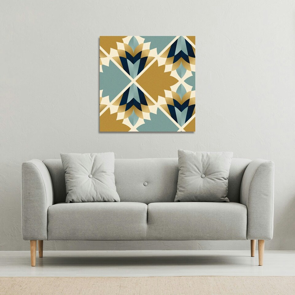 image 1 of Cleopatra Fan Ethnic Pattern (Canvas Print) 90 x 90 x 4cm