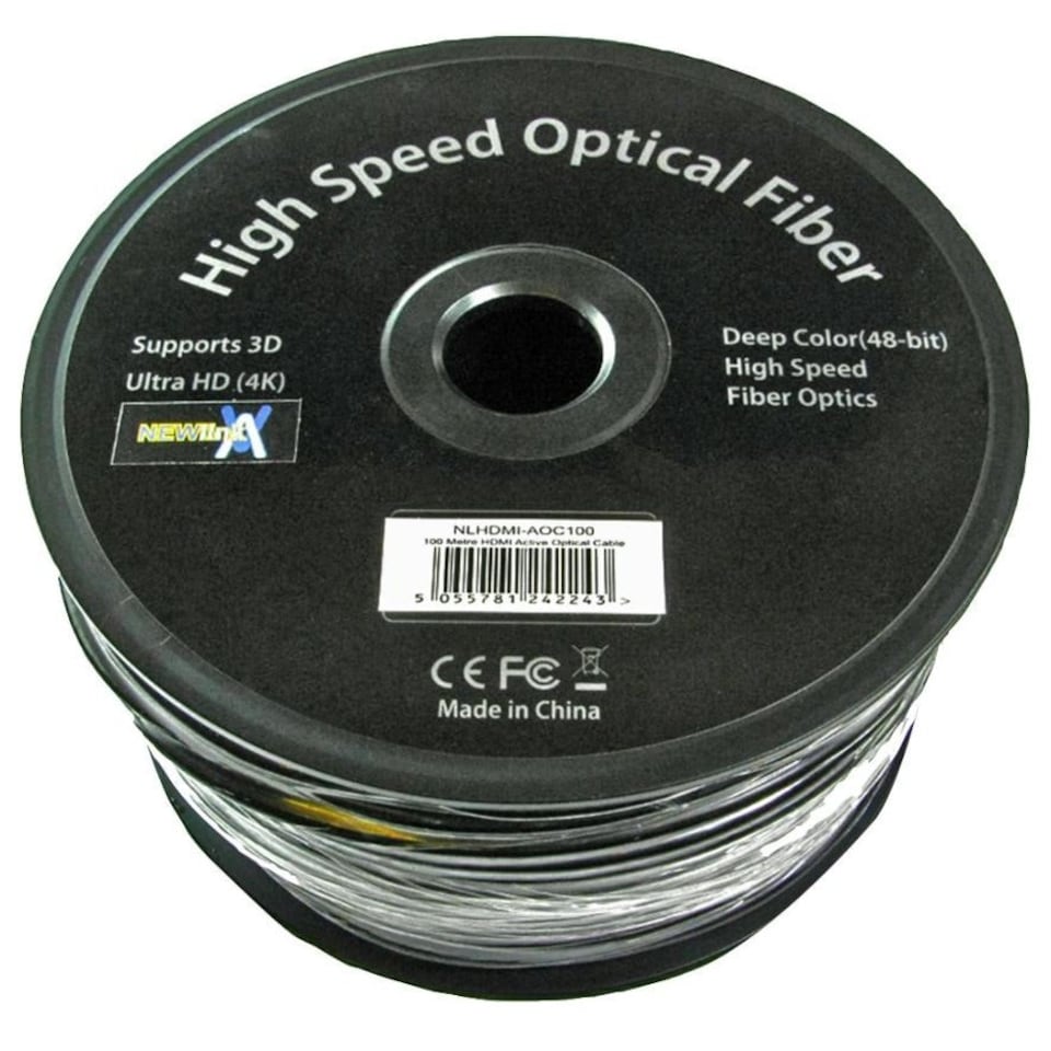 NEWLINK - High Speed AOC 4K UHD HDMI Active Fibre Optic Cable, 100m
