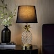 image 2 of ValueLights Pineapple Dimmable Clear Table Lamp and E14 Candle LED 5W Warm White 3000K Bulb | Black