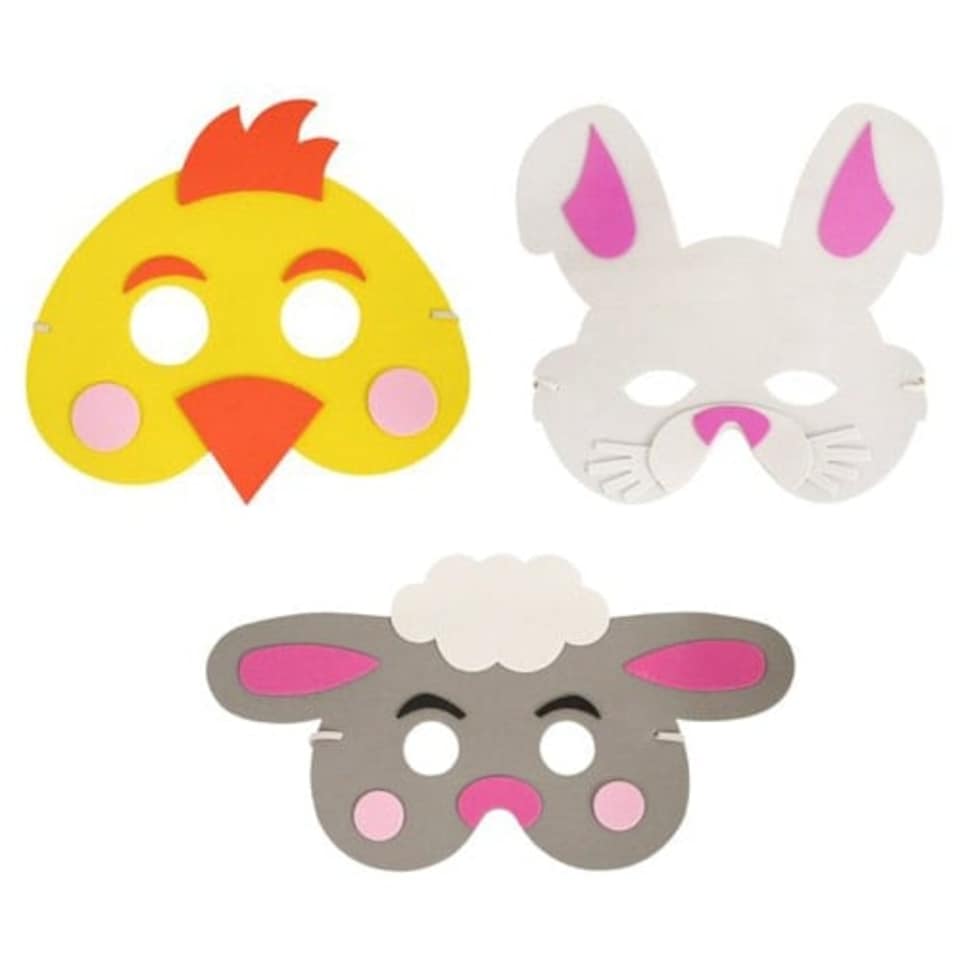 Assorted Easter Characters Foam Mask