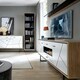 image 5 of Brolo 167cm Wall Shelf with a Walnut and Dark Panel Finish