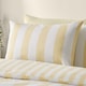 image 3 of Catherine Lansfield Cove Stripe Reversible Duvet Cover Set | Yellow | King