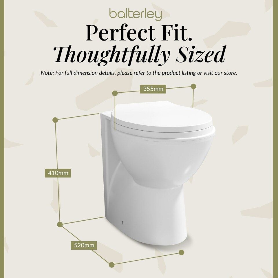 image 1 of Contemporary Bathroom Back to Wall Toilet Pan , 410mm x 355mm, White