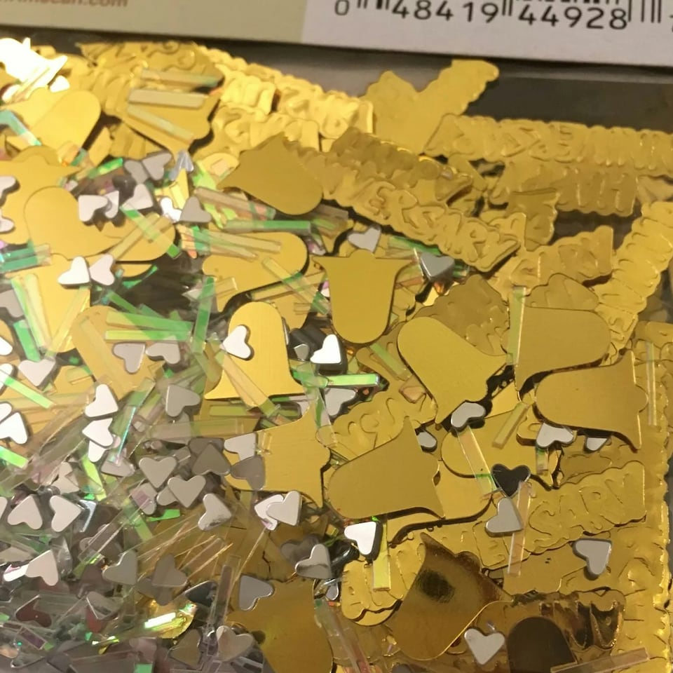 image 1 of Amscan Golden Anniversary Confetti - Gold - One Size