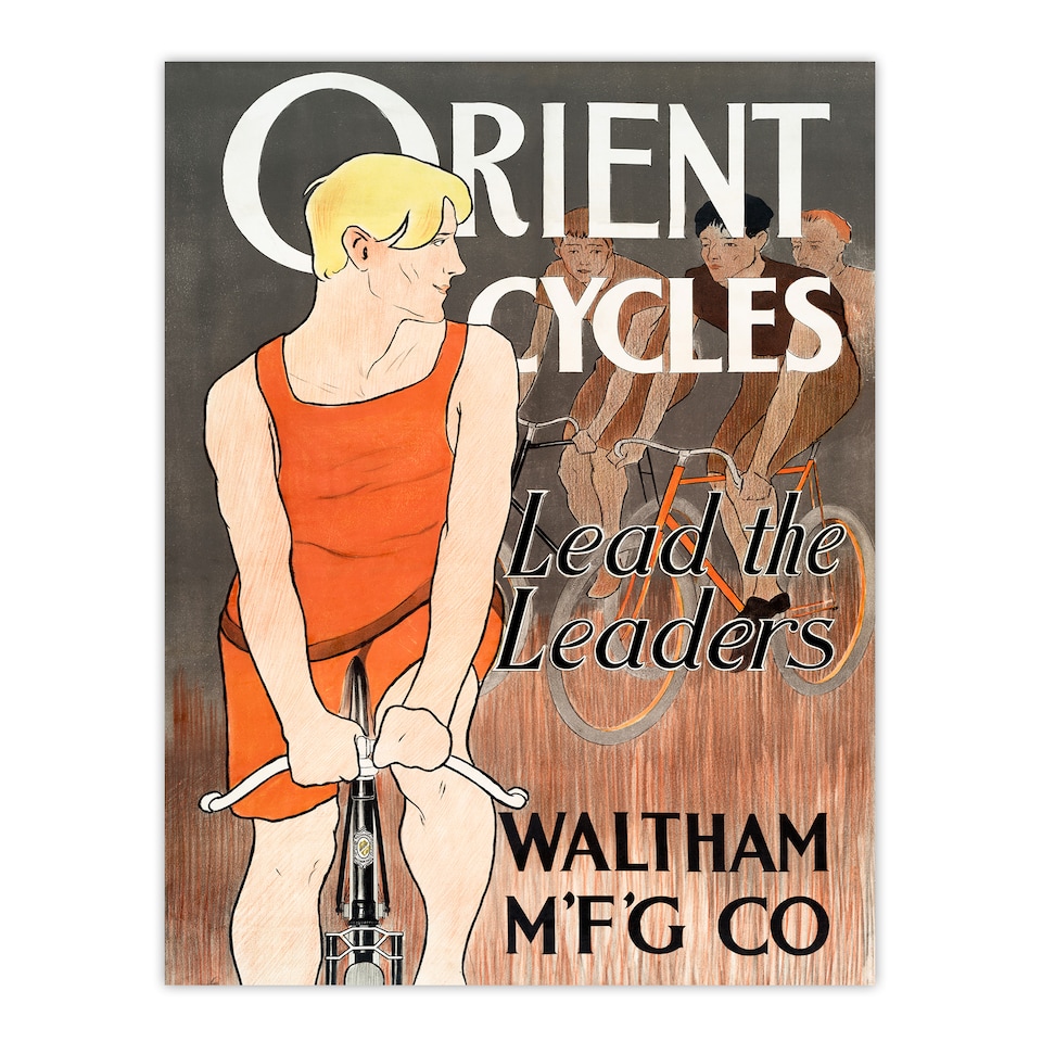image 1 of Edward Penfield Framed Wall Art Print Vintage Bicycle Advert Cycles Home Décor