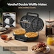 image 2 of VonShef Dual Round Waffle Maker with Non-Stick Plates