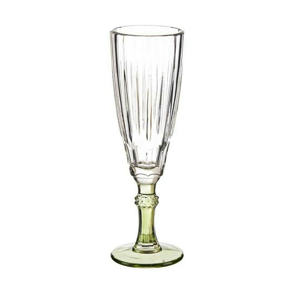 image 1 of Champagne glass Vivalto Exotic Green Crystal 170 ml (6 Units) N/A