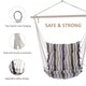 image 3 of Outsunny Outdoor Hammock Cushioned Chair Patio Swing Seat Wooden Brown Garden 