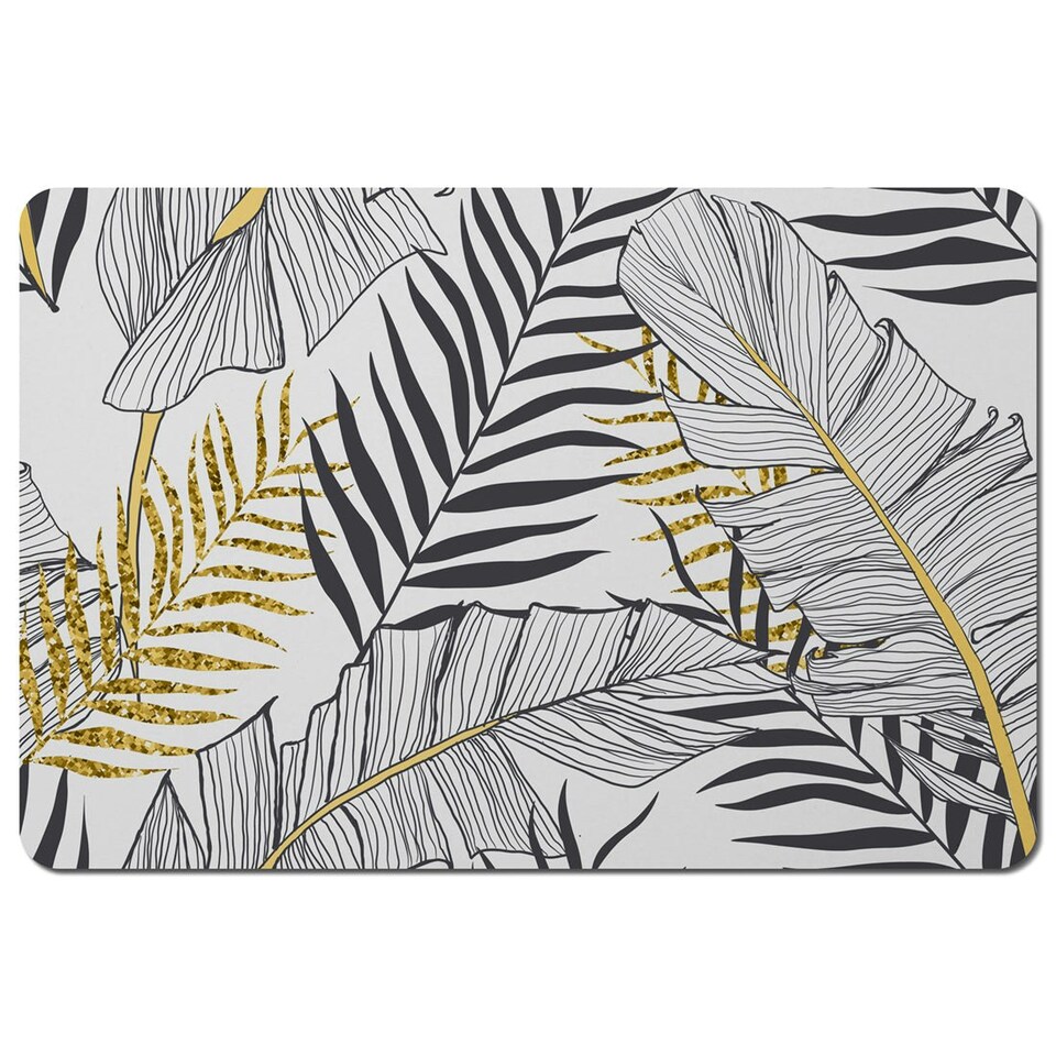 image 1 of Gold & Black Leaves (Placemat)