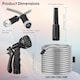 image 3 of 100FT Garden Hose Pipe Stainless Steel Lightweight Durable Strong Kink Free Leakproof Rust-Proof Spray Water Gun HosePipe Reel 30M