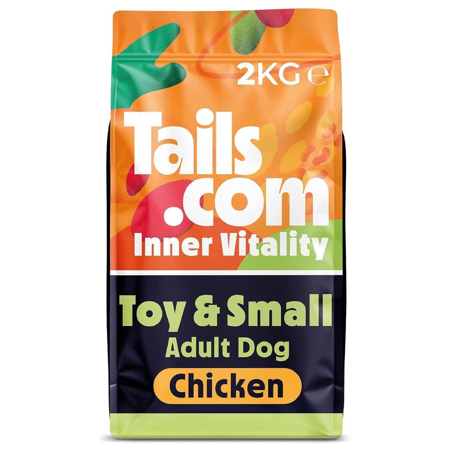 2kg Tails.com Inner Vitality Toy & Small Adult Dry Dog Food Kibble Chicken