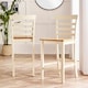 image 4 of Furniturebox Rye Cream and Oak Wood Bar Table and 2x Bar Chairs Dining Set