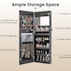 image 2 of COSTWAY 108cm Jewelry Mirror Cabinet Lockable Jewelry 3-Color LED Lights Black
