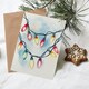 image 3 of Greeting Card Colourful Fairy String Lights Soft Watercolour Blank For Him Or Her Art Xmas Christmas Card