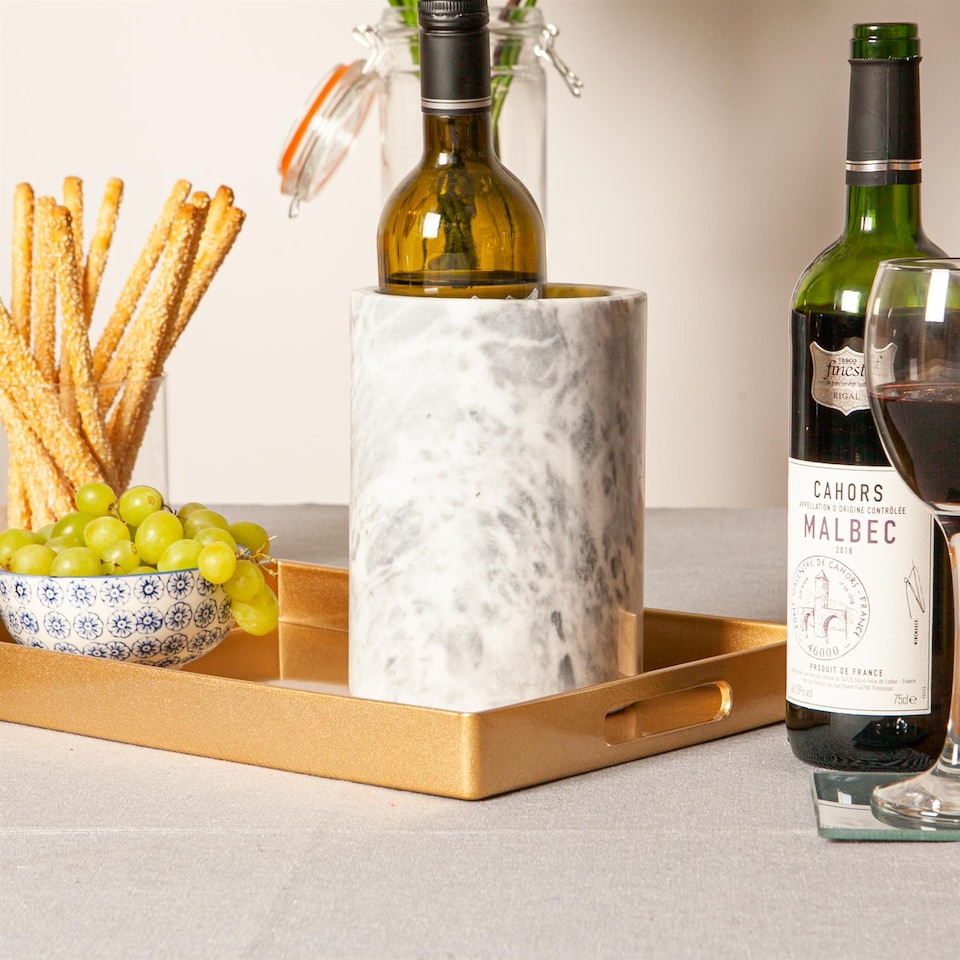 image 1 of Argon Tableware Rectangle Serving Tray - 34.5 x 25cm - Gold | Gold | Gold