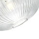 image 4 of Modern Designer Clear Transparent Line Ribbed Glass Oval Pendant Lamp Shade | Clear | Transparent | 1