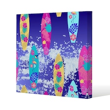 Tropical Surf (Canvas Print) 127 x 127 x 4cm