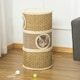 image 7 of PawHut Cat Scratching Barrel Pet Furniture Sisal Plushfor Indoor Cats, Khaki