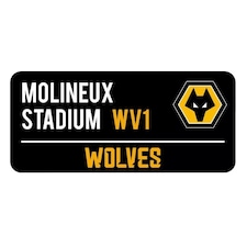 Wolverhampton Wanderers FC Street Sign - Black/White/Gold - One Size