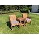 image 2 of Deluxe 2 Chair & Table Outdoor Set With 2 x Chair Cushion Grey