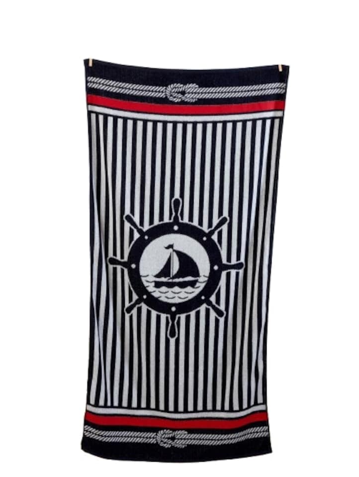 image 1 of Nautical Beach Towel 85x160cm | Multi | One size | 1