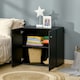 image 6 of HOMCOM Freestanding Storage Cabinet w/ Two Shelves Wooden Sideboard - Black