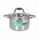 image 2 of Pot with Glass Lid Quttin Caesar Steel ø 18 x 12,5 cm (6 Units) N/A