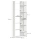 image 7 of HOMCOM 6-Tier Bookshelf Freestanding Decorative Storage Shelves for Home White
