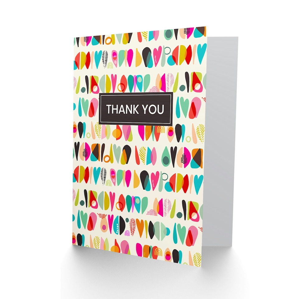 image 1 of Bright Shapes Pattern Thank You Card