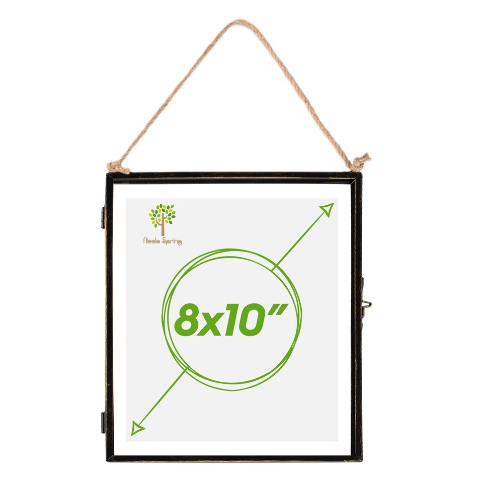 image 1 of Nicola Spring Hanging Metal Photo Frame - 8" x 10" - Black