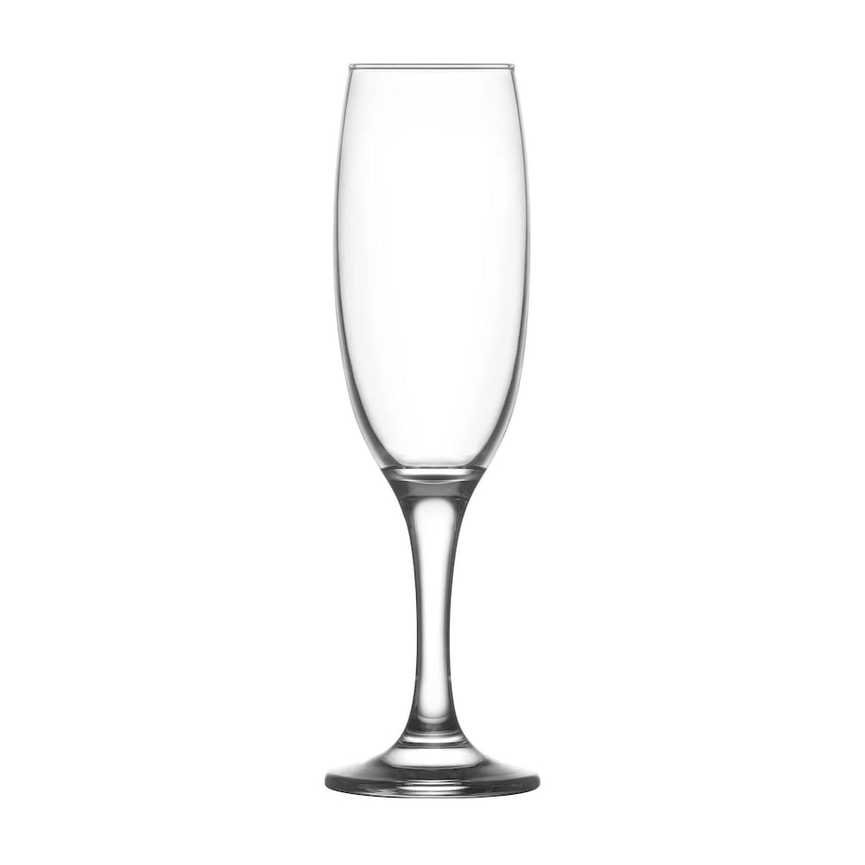 image 1 of LAV Empire Glass Champagne Flutes - 220ml - Pack of 12