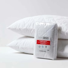 Homescapes King Size Quilted Pillow Protector - Pack of 2 | White | King