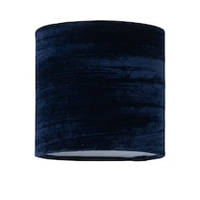 Navy Blue Crushed Velvet 15.5cm Table Lamp Shade Blue