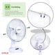 image 6 of Oypla Electrical 12" 3 Speed Oscillating Electric Desk Home Office Fan
