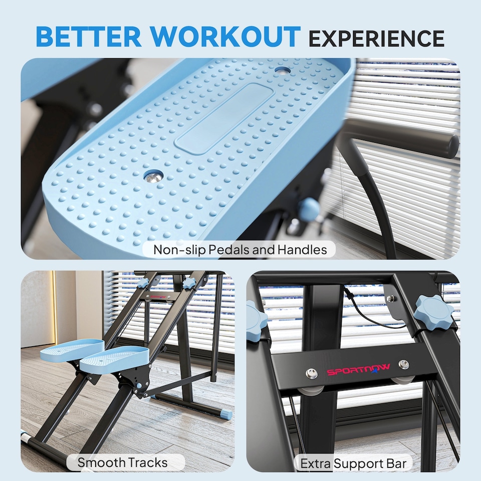 image 1 of SPORTNOW Stair Stepper for Home Gym Exercise, Vertical Climber Machine | Black