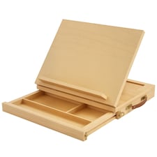 Vinsetto Wooden Table Easel Box, Adjustable Beechwood Table Box Easel with Storage Drawer, Portable Folding Artist Drawing & Sketching Board for Adults, Beginners, Artists Painting | Brown